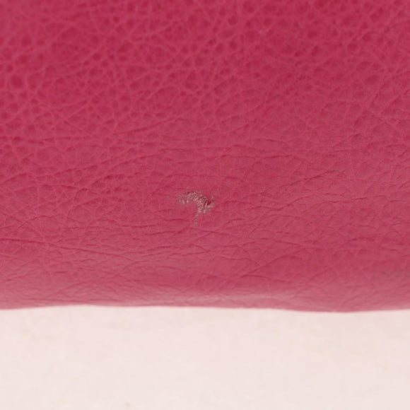 BALENCIAGA City Hand Bag Leather 2way Pink Silver 115748 Auth am9705V