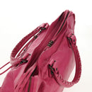 BALENCIAGA City Hand Bag Leather 2way Pink Silver 115748 Auth am9705V-7