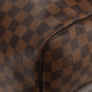 LOUIS VUITTON Damier Ebene Keepall Bandouliere 55 Boston Bag N41414 Auth am9712V-21