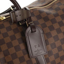 LOUIS VUITTON Damier Ebene Keepall Bandouliere 55 Boston Bag N41414 Auth am9712V-23