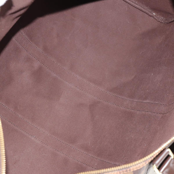 LOUIS VUITTON Damier Ebene Keepall Bandouliere 55 Boston Bag N41414 Auth am9712V