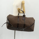 LOUIS VUITTON Damier Ebene Keepall Bandouliere 55 Boston Bag N41414 Auth am9712V-27