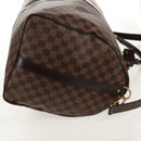 LOUIS VUITTON Damier Ebene Keepall Bandouliere 55 Boston Bag N41414 Auth am9712V-4