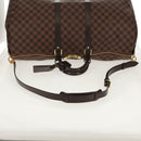 LOUIS VUITTON Damier Ebene Keepall Bandouliere 55 Boston Bag N41414 Auth am9712V-8