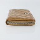 CHANEL Matelasse COCO Mark Long Wallet Patent leather Brown CC Auth am9714-3