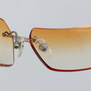 CHANEL COCO Mark Sunglasses metal Silver CC Auth am9715-9