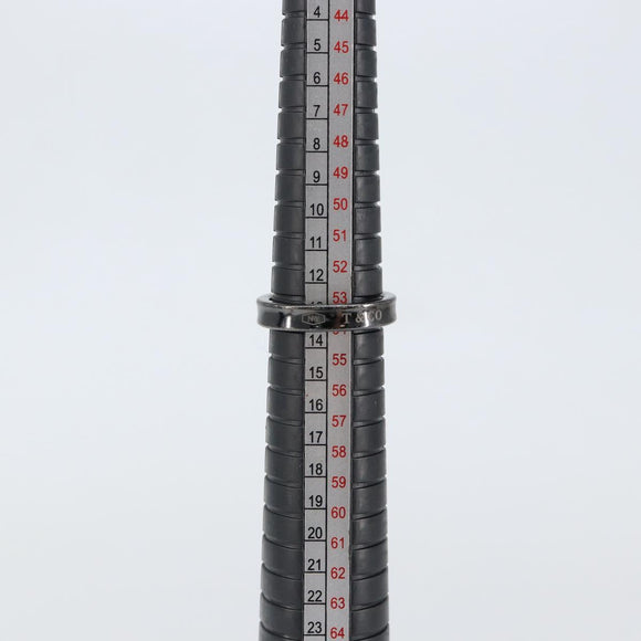 TIFFANY&Co. 1837 Narrow Ring Titanium Ring metal Black Auth am9716