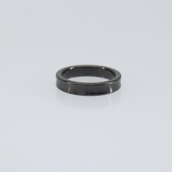 TIFFANY&Co. 1837 Narrow Ring Titanium Ring metal Black Auth am9716