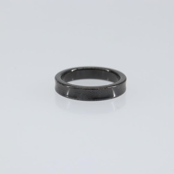 TIFFANY&Co. 1837 Narrow Ring Titanium Ring metal Black Auth am9716
