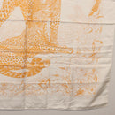 HERMES Carre 90 Scarf Silk ”JUNGLE LOVE” Orange Auth am9719-10