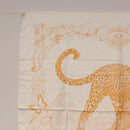 HERMES Carre 90 Scarf Silk ”JUNGLE LOVE” Orange Auth am9719-2