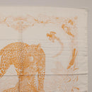 HERMES Carre 90 Scarf Silk ”JUNGLE LOVE” Orange Auth am9719-4