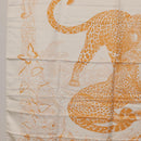 HERMES Carre 90 Scarf Silk ”JUNGLE LOVE” Orange Auth am9719-5