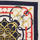 HERMES Carre 90 Scarf Silk ”Eperon d'Or” Navy Auth am9720-4