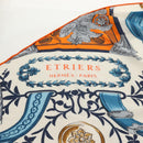 HERMES ETRIERS Triangle Geant Scarf Cashmere Orange Auth am9721M-3