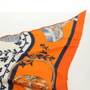 HERMES ETRIERS Triangle Geant Scarf Cashmere Orange Auth am9721M-8