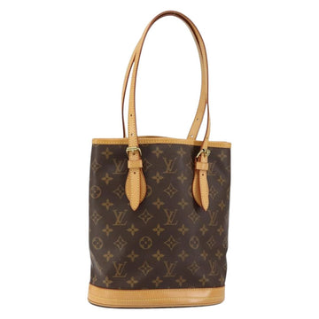 LOUIS VUITTON Monogram Bucket PM Shoulder Bag M42238 LV Auth am9733