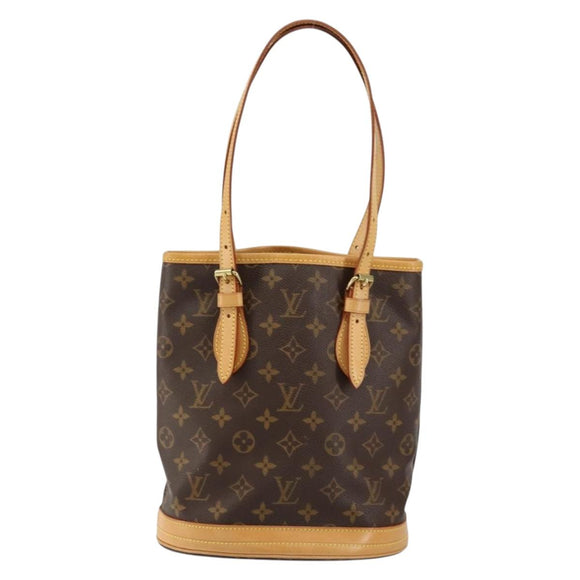 LOUIS VUITTON Monogram Bucket PM Shoulder Bag M42238 LV Auth am9733