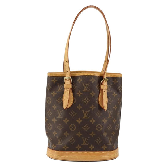 LOUIS VUITTON Monogram Bucket PM Shoulder Bag M42238 LV Auth am9733