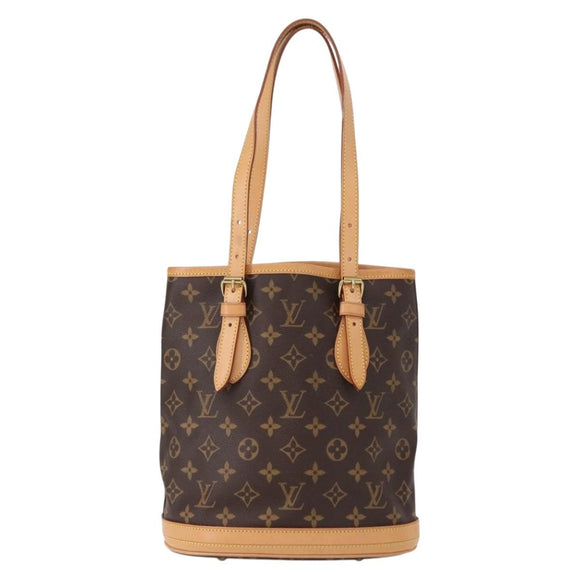 LOUIS VUITTON Monogram Bucket PM Shoulder Bag M42238 LV Auth am9735