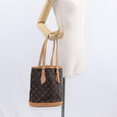 LOUIS VUITTON Monogram Bucket PM Shoulder Bag M42238 LV Auth am9735-22