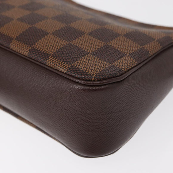 LOUIS VUITTON Damier Ebene Trousse Makeup Pouch N51982 LV Auth am9742V