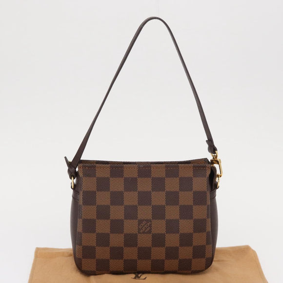 LOUIS VUITTON Damier Ebene Trousse Makeup Pouch N51982 LV Auth am9742V