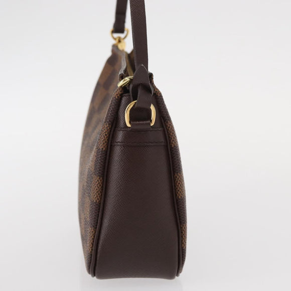 LOUIS VUITTON Damier Ebene Trousse Makeup Pouch N51982 LV Auth am9742V