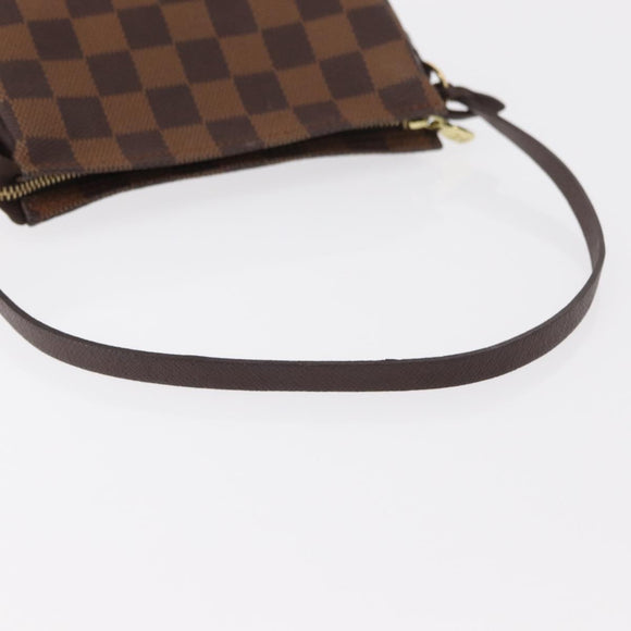 LOUIS VUITTON Damier Ebene Trousse Makeup Pouch N51982 LV Auth am9742V