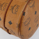 MCM Logogram Vicetos Shoulder Bag PVC Leather Brown Gold Auth am9743-11