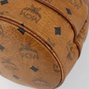 MCM Logogram Vicetos Shoulder Bag PVC Leather Brown Gold Auth am9743-12