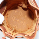 MCM Logogram Vicetos Shoulder Bag PVC Leather Brown Gold Auth am9743-15