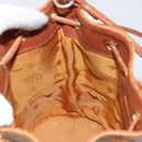 MCM Logogram Vicetos Shoulder Bag PVC Leather Brown Gold Auth am9743-17