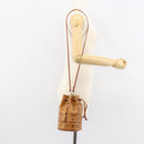 MCM Logogram Vicetos Shoulder Bag PVC Leather Brown Gold Auth am9743-18