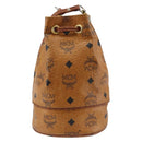 MCM Logogram Vicetos Shoulder Bag PVC Leather Brown Gold Auth am9743-3