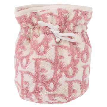 Christian Dior Trotter Canvas Pouch Pile Pink Auth am9744 - 0