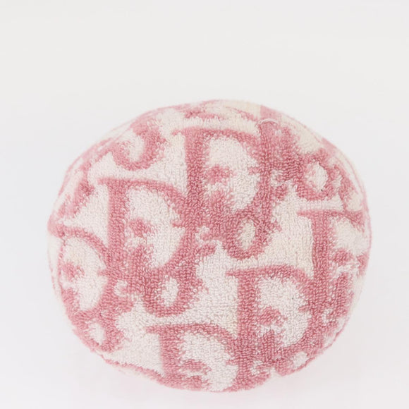 Christian Dior Trotter Canvas Pouch Pile Pink Auth am9744