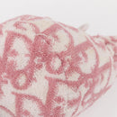 Christian Dior Trotter Canvas Pouch Pile Pink Auth am9744-9