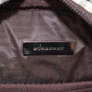 BURBERRY Nova Check Boston Bag Canvas Beige Silver Auth am9746A-11