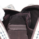 BURBERRY Nova Check Boston Bag Canvas Beige Silver Auth am9746A-20