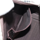 BURBERRY Nova Check Boston Bag Canvas Beige Silver Auth am9746A-21