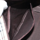 BURBERRY Nova Check Boston Bag Canvas Beige Silver Auth am9746A-23