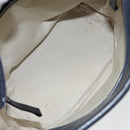 BURBERRY Tote Bag Canvas Ivory Silver Auth am9747-12