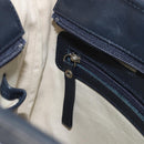 BURBERRY Tote Bag Canvas Ivory Silver Auth am9747-20