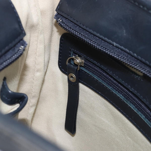 BURBERRY Tote Bag Canvas Ivory Silver Auth am9747