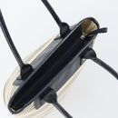 BURBERRY Tote Bag Canvas Ivory Silver Auth am9747-6