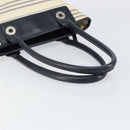 BURBERRY Tote Bag Canvas Ivory Silver Auth am9747-7