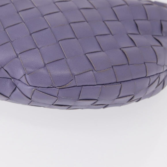 BOTTEGA VENETA INTRECCIATO Hand Bag Leather Purple Silver Auth am9749V