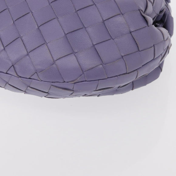 BOTTEGA VENETA INTRECCIATO Hand Bag Leather Purple Silver Auth am9749V
