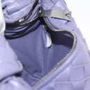 BOTTEGA VENETA INTRECCIATO Hand Bag Leather Purple Silver Auth am9749V-20